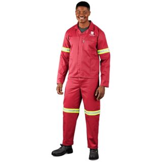 Trade Polycotton Conti Suit - Reflective Arms & Legs - Yellow Tape  ALT-11010