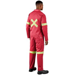 Trade Polycotton Conti Suit - Reflective Arms, Legs & Back - Yellow Tape ALT-11012